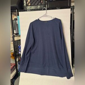 Banana Republic Navy Waffle Knit Crewneck Sweatshirt XXL